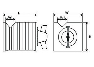 Magnetic V-blocks Drawing